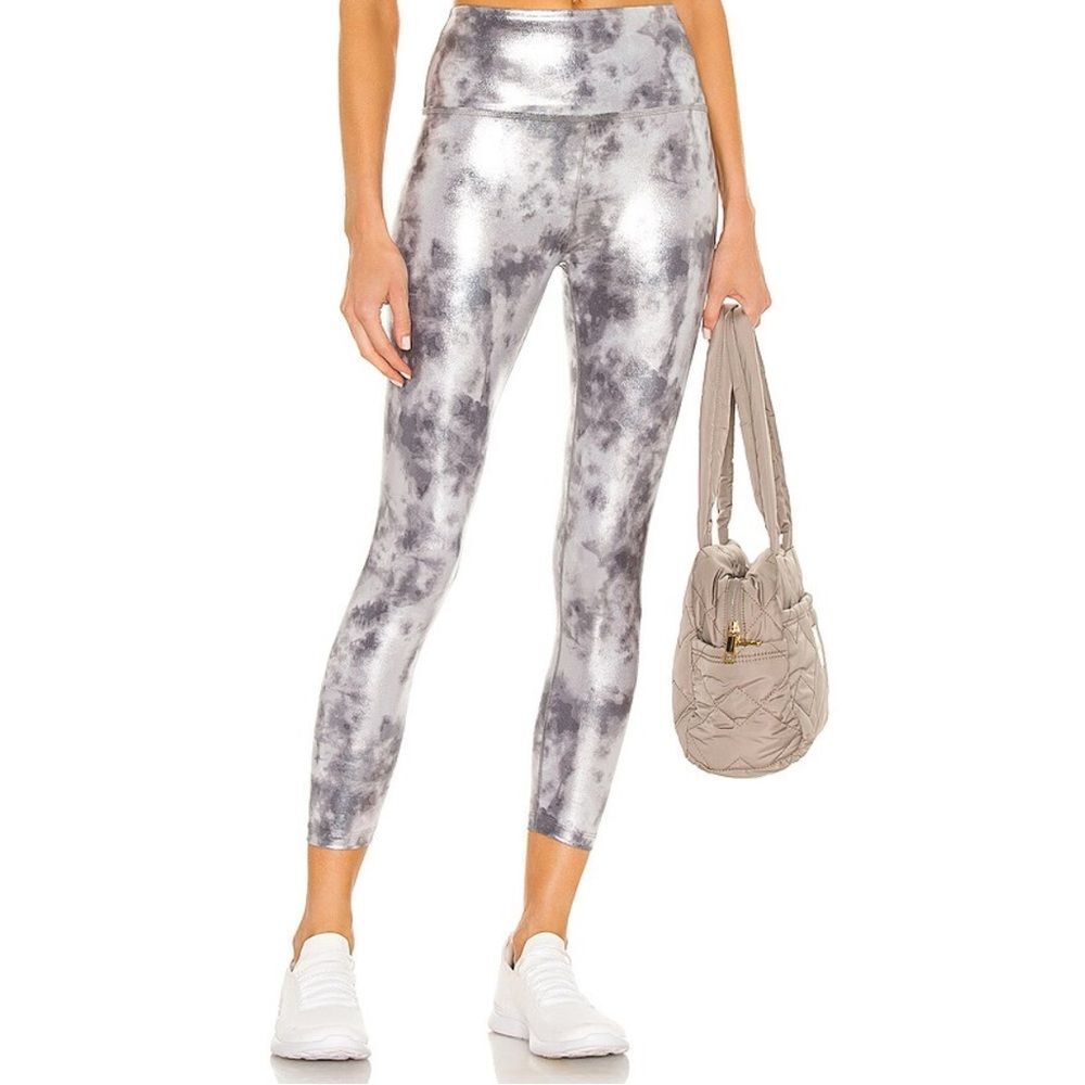 New Beyond Yoga High Waisted Midi Legging Size S in Foil Tie Dye